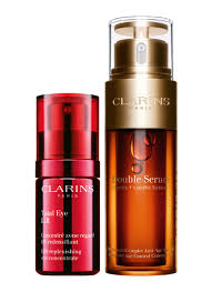 Clarins double serum (hydric +lipidic system) complete age control concentrate 14967 50ml/, 1.6 fl oz. Clarins Double Serum X Total Eye Lift Couple Set Beauty Lane Crawford