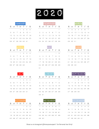 2020 Yearly Calendar Free Printable Bullet Journal And Planner Free Download Year At A Glance Future Log Bullet Journal Calendar Printable Bullet Journal Free Printables Planner Bullet Journal