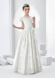 Ball Gown Short Sleeve Bow S Floor Length Satin Communion Dress Communion Dresses First Communion Dresses Holy Communion Dresses