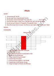 In fact, this topic is meant to untwist the answers of codycross a person who writes music. Music Esl Worksheet By Diana Elena