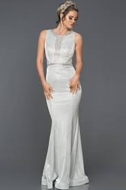 Gumus Dekoltesiz Balik Abiye Elbise Ab4560 Elbise Gelinlik The Dress