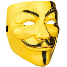 Of course, it's also just a fantastic mask for a creepy. V For Vendetta Mask Anonymous Guy Fawkes Halloween Mask Hacker Mask Gold Ebay