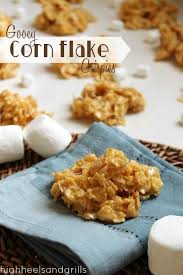Gooey Corn Flake Crispies Flake Recipes Crispy Treats Sweet Snacks