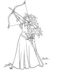 Merida Ready To Release An Arrow In Disney Brave Coloring Page Disney Princess Coloring Pages Princess Coloring Pages Disney Princess Colors