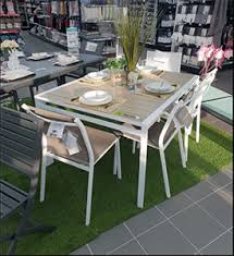 Mobilier d'extérieur hesperide livré à domicile par transporteur en à jours. Centrakor Table Pliante Azua 4 Places