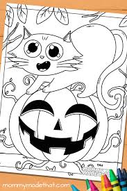 Halloween Cat Coloring Pages (Lots of Free Printables!)