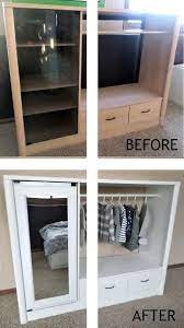 I used some 1″ x 4″ and the wood trim trim i had in the garage Ideas For Old Coffee Tables Uses Of Table Furniture Old Tv Stand Repurposed Furniture Makeover Diy Furniture Furniture Makeover Diy