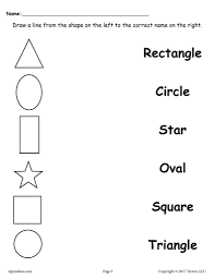4 Shapes Matching Worksheets Shape Worksheets For Preschool Shapes Worksheet Kindergarten Kids Math Worksheets