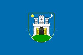 Герб республики хорватия в центре флага. Flag Zagreba V Horvatii Illyustraciya Vektora Illyustracii Naschityvayushej Horvatiya 168535331
