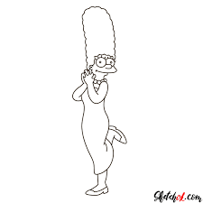 Select from 36048 printable coloring pages of cartoons, animals, nature, bible and many more. How To Draw Marge Simpson Sketchok Easy Drawing Guides