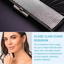 9 Roll 33 Yards 3MM Crystal Rhinestone Close Chain Trim for DIY Crafts