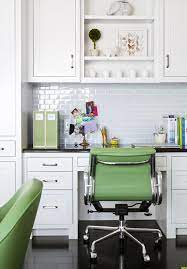The bulletin board behind the desk is. Desk In Kitchen Contemporary Kitchen Laura Moss Photography