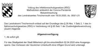 Sprunghafter anstieg des coronavirus in mitterteich in bayern. Erste Ausgangssperre In Deutschland Haustierversorgung Bleibt Erlaubt