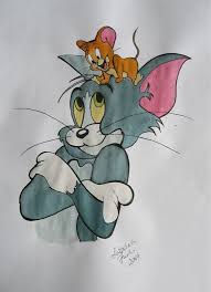 Tom And Jerry Watercolor And Felt Pen 2014