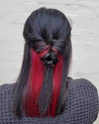 Red And Black Medium Hair For Wedding Long Hair Styles Wedding Hairstyles Half Up Half Down Short Wedding Hair
