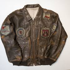 Vintage Avirex Globalization Challenger Defy England Texas Dallas Military Flight Leather Brown Patch Carrier Jacket With Patches Jackets Avirex Leather Flight Jacket