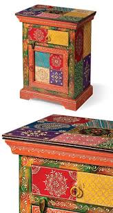 Hand Painted Indian Bedside Cabinet Furniture And Accessories Gifts Namaste H Painted Furniture Cabinets Hand Painted Furniture Painted Furniture