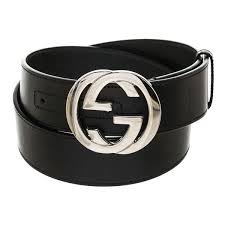 Black And Silver Gucci Belt Pre Owned Gucci Black Leather Silver Gg Belt 260 Liked On Polyvore Featuring Accessories Belts Bla Real Leather Belt Genuine Leather Belt Silver Outfits