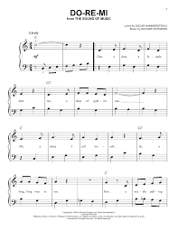 Do Re Mi From The Sound Of Music Sheet Music Rodgers Hammerstein Easy Piano