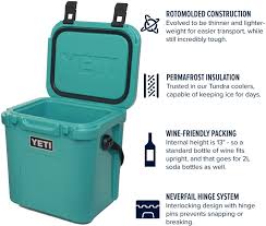 It's intended to be a stationary cooler that you use at family gatherings, special events, or maybe on the back patio. Amazon Com Yeti Roadie 24 Cooler Aquifer Blue Sports Outdoors