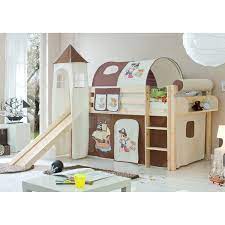 Hochbetten mit rutsche und leiter für kinder ab 5. Hochbett Mit Rutsche Und Turm Pirat Braun Beige Kaufen Bei Obi