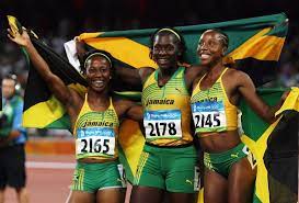Only one woman, american sprinter florence griffith joyner, has ever clocked a faster time: Jamaican Triple Treat In Women S 100m Jamaican Runners Female Athletes Jamaicans