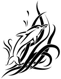 Maybe you would like to learn more about one of these? Dolphin Black Tribal Tattoo On White Background Stock Illustration Illustration Of Projectn Fish 124432987