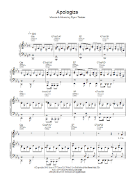 Sheet Music Digital Files To Print Licensed Onerepublic Digital Sheet Music