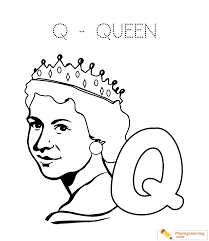 Alphabet for kids english letter q with queen image vector isolated colorful illustration. Alphabet Easy Coloring Q Is For Queen Free Alphabet Easy Coloring Q Is For Queen