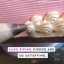 Prepare To Be Oddly Satisfied By This Cake Piping Video No Bake Cake Cake Decorating Tips Food