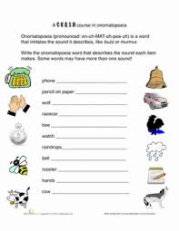 Onomatopoeia Words Worksheets Language And Language Arts