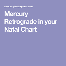 Mercury Retrograde In Your Natal Chart Mercury Retrograde