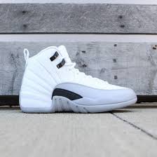Black White Jordan 12 Retro Air Jordan 12 Retro Gs Big Kids Girls White Black Wolf Grey Jordan Shoes Girls Fresh Shoes Girls Shoes