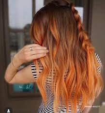 10 Gorgeous Balayage Hairstyles For Black Hair 2021 Inspired Beauty In 2021 Hair Color Orange Orange Ombre Hair Light Brown Hair