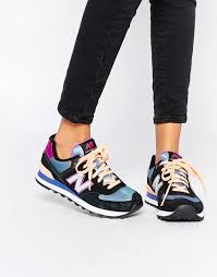 Black And Pink New Balance Trainers Imagen 1 De Zapatillas Multicolor 574 De New Balance Multi Coloured Trainers New Balance Sneakers Chic Shoes