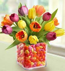 Easter flowers and candy delivery. Hearts 4 U From 1 800 Flowers Com 95629 Easter Flower Arrangements Spring Easter Decor Easter Centerpieces