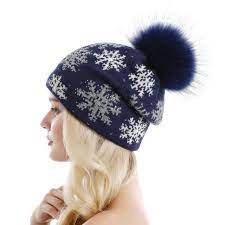 Women Knit Wool Beanie Winter Solid Cashmere Ski Hats Real Raccoon Fur Pom Pom Black At Amazon Women S Clothing Wool Beanie Knitted Wool Beanie Fur Pom Pom