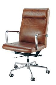 Tres Confortable Avec Son Assise En Cuir Ce Fauteuil De Bureau A Roulettes Completera Votre Brown Leather Office Chair Home Office Chairs Vintage Office Chair