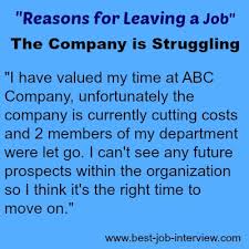 Acceptable Reasons For Leaving A Job