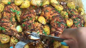 One Pan Chicken And Potatoes Recipe Terri Ann S Kitchen Youtube Potato Recipes Sheet Pan Recipes One Pan Chicken