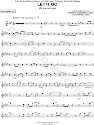 Let It Go Movie Version C Instrument From Frozen Sheet Music Flute Violin Oboe Or Recorder In F Minor Download Print Cello Sheet Music Trombone Sheet Music Clarinet Sheet Music