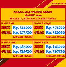 Untuk harga emas 18 karat hari ini dalam rupiah bisa mencapai 400 ribu rupiah. 20 Toko Emas Wahyu Redjo Info Dana Tunai