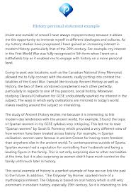 Free History Personal Statement Example Microsoft Word Download