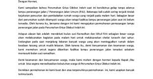 Contoh surat permohonan lampu penerangan jalan umum. Proposal Permohonan Lampu Penerangan Jalan Umum Lukisan