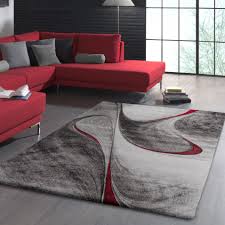 Small Large Grey Rug Carpet Red Pattern Living Room Mat Soft Pile Contemporary In 2020 Red Living Room Decor Black And Red Living Room Living Room Red