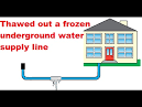 How to thaw frozen pipes underground