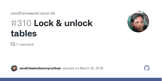 (there is no unlock table command; Lock Unlock Tables Issue 310 Zendframework Zend Db Github