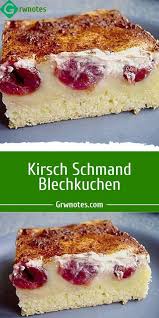 Kirsch Schmand Blechkuchen Tasty Food Cake