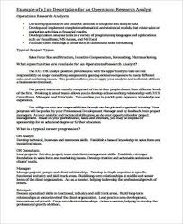 A research analyst, or researcher, is responsible for using their knowledge of research tools and industry trends to conduct research projects. Free 10 Research Analyst Job Description Samples In Ms Word Df