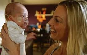 Mum's joy as premature baby comes home